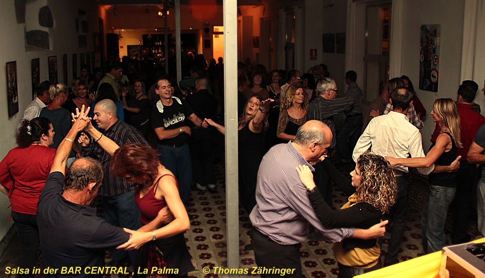 Salsa dancing at Bar Central, Isla La Palma, Spain