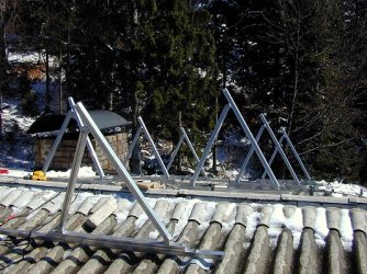 Sonnenkollektor, Aufst&auml;nderung mit 60 Grad