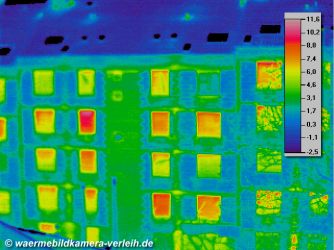 Geb&auml;udethermographie, Haus / thermal image of flats